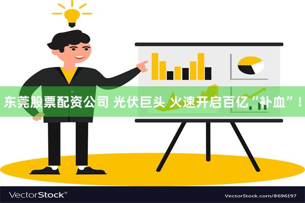 东莞股票配资公司 光伏巨头 火速开启百亿“补血”！